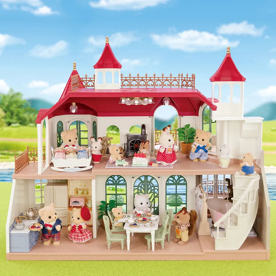 Sylvanian Families Red Roof Riverside Manor / ซิลวาเนียน แฟมิลี่ บ้านทรงปราสาทริมน้ำ