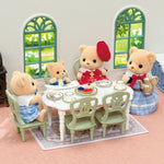 Sylvanian Familie Red Roof Riverside Manor Elegant Dining Room / ซิลวาเนียน แฟมิลี่ ชุดห้องอาหารสุดหรู