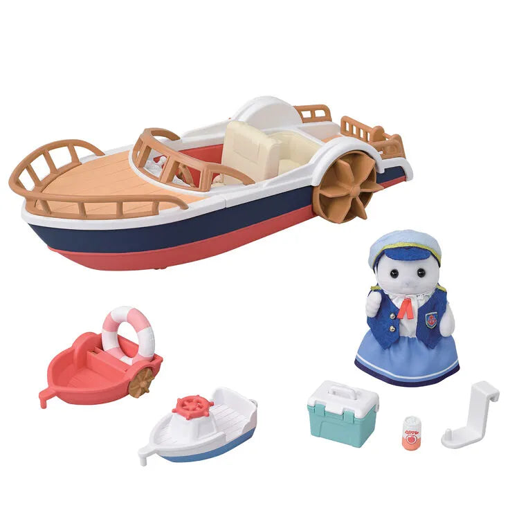 Sylvanian Families Seal Sailor's Leisure Boat / ซิลวาเนียน แฟมิลี่ เรือแสนสนุกของกัปตันแมวน้ำ