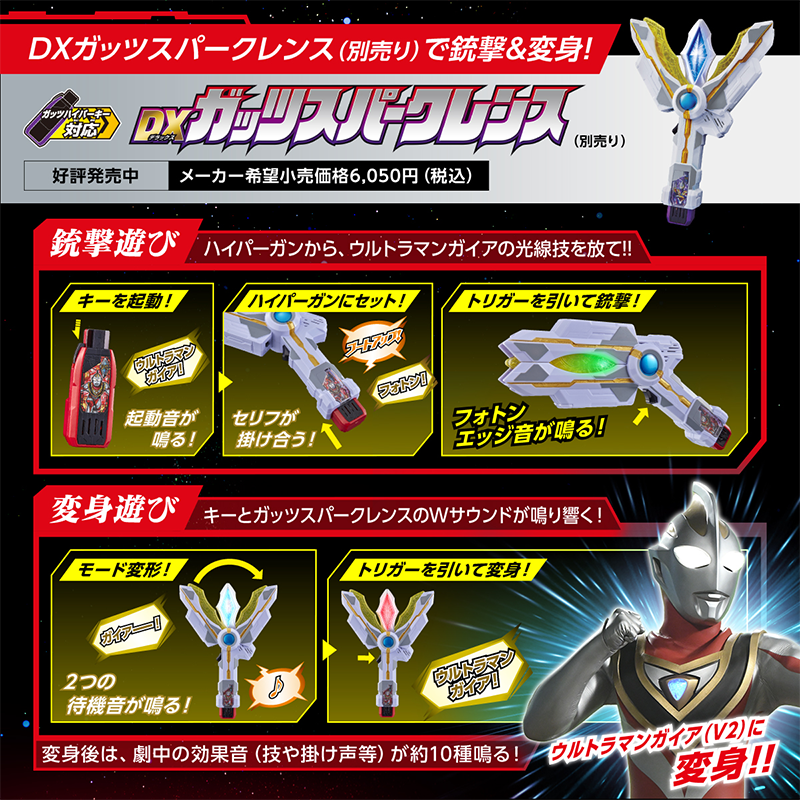 DX Guts Hyper Key Premium Ultraman Gaia Key Set (P-Bandai) Limited / DX กัทส์ไฮเปอร์คีย์ พรีเมี่ยม ชุดอุลตร้าแมนไกอา