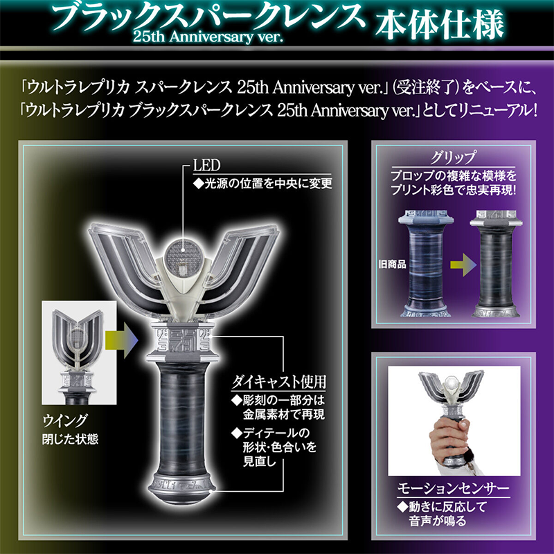 Ultra Replica: Black Sparklens 25th Anniversary & Sparklens Camearra [P BANDAI]