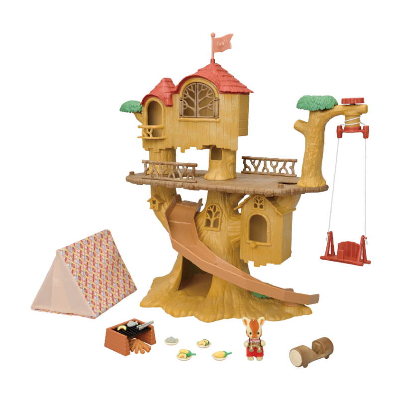 Sylvanian Families Adventure Tree House Gift Set - Camping Edition / ซิลวาเนียน แฟมิลี่ บ้านต้นไม้ผจญภัยพร้อมเต็นท์ กิ๊ฟเซ็ท
