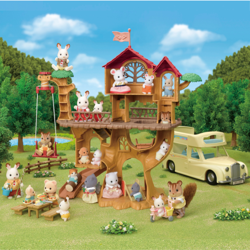 Sylvanian Families Adventure Tree House Gift Set - Camping Edition / ซิลวาเนียน แฟมิลี่ บ้านต้นไม้ผจญภัยพร้อมเต็นท์ กิ๊ฟเซ็ท