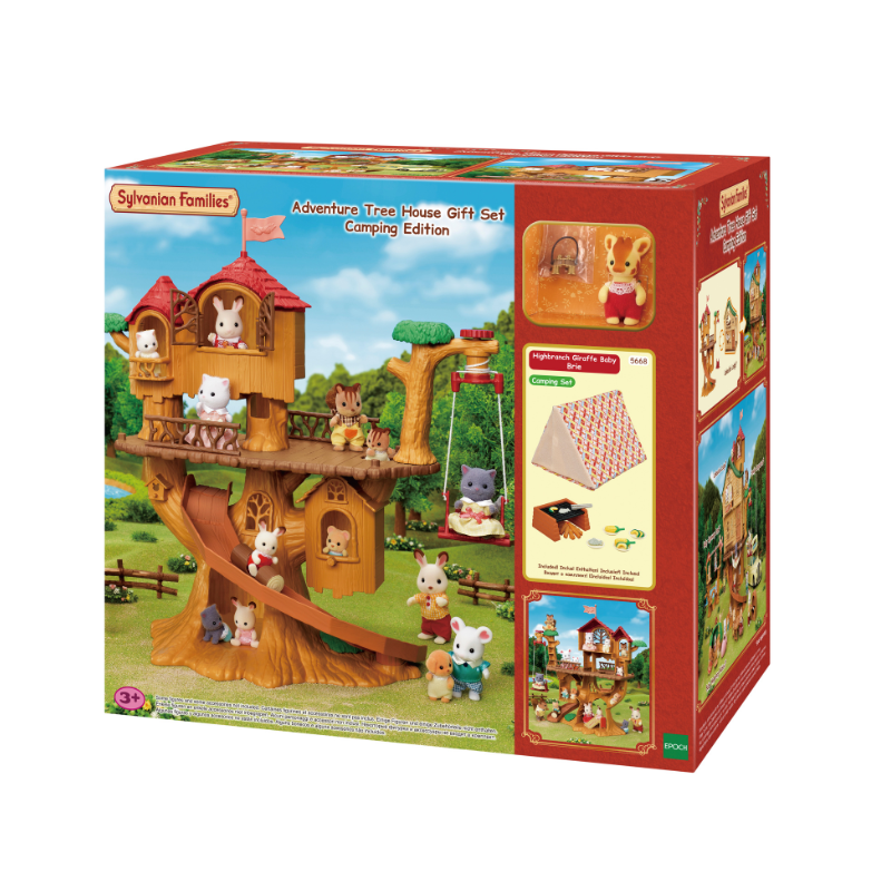Sylvanian Families Adventure Tree House Gift Set - Camping Edition / ซิลวาเนียน แฟมิลี่ บ้านต้นไม้ผจญภัยพร้อมเต็นท์ กิ๊ฟเซ็ท