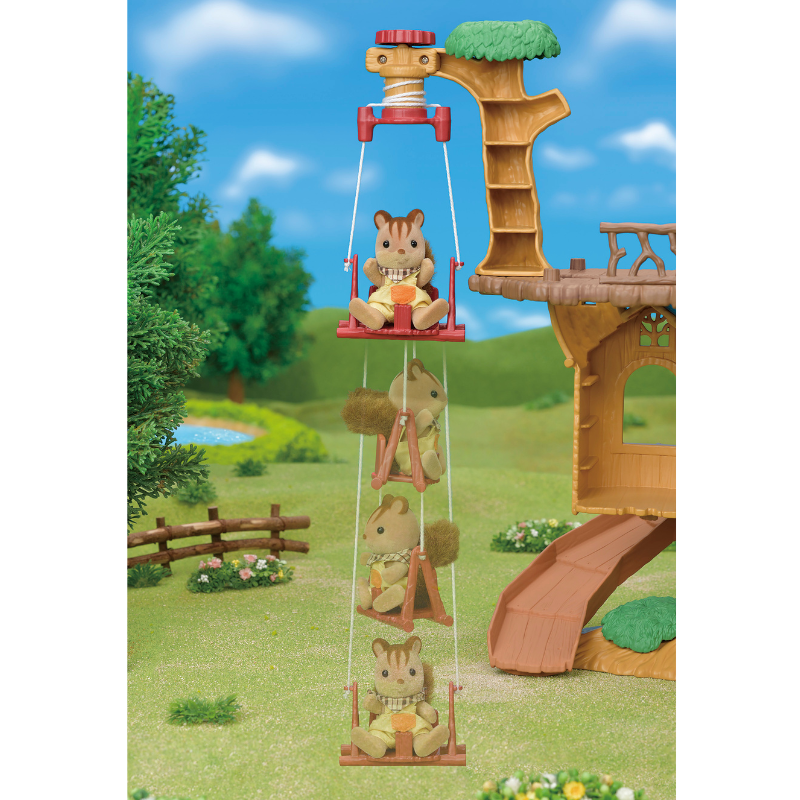 Sylvanian Families Adventure Tree House Gift Set - Camping Edition / ซิลวาเนียน แฟมิลี่ บ้านต้นไม้ผจญภัยพร้อมเต็นท์ กิ๊ฟเซ็ท