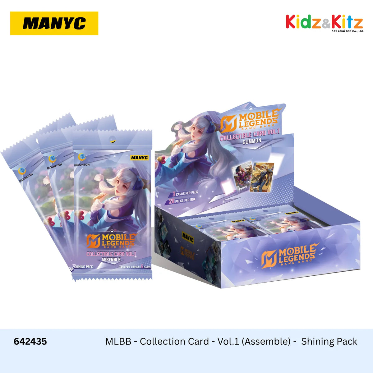 MLBB - Collection Card - Vol.1 (Assemble) -  Shining Pack (ยก Box 20 Packs/Box) - MANYC