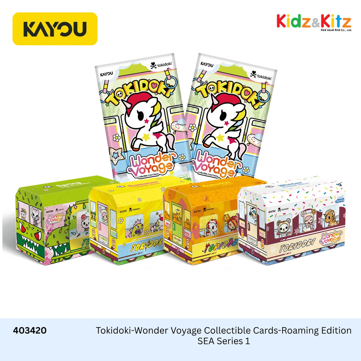 Tokidoki-Wonder Voyage Collectible Cards-Roaming Edition SEA Series 1-Kayou   (18 Packs : Box)