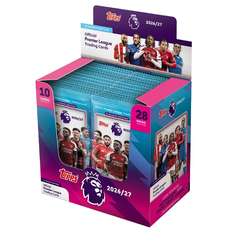 การ์ดฟุตบอล Topps Premier League 2027 - Flagship Edition - (ยกกล่อง)  28 ซอง