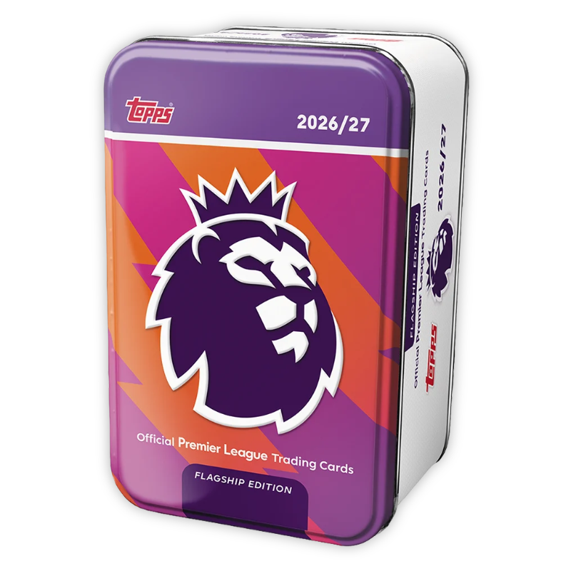 การ์ดฟุตบอล Topps Premier League 2027  ซูเปอร์ทินบล็อก - Super Tin 1  แถบม่วง