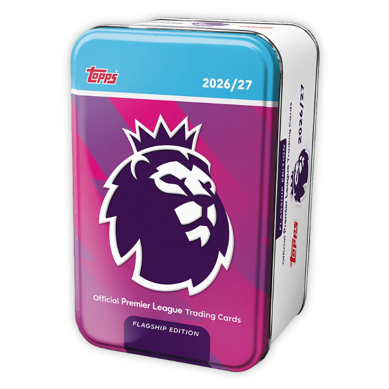 การ์ดฟุตบอล Topps Premier League 2027  ซูเปอร์ทินบล็อก - Super Tin 3 แถบฟ้า