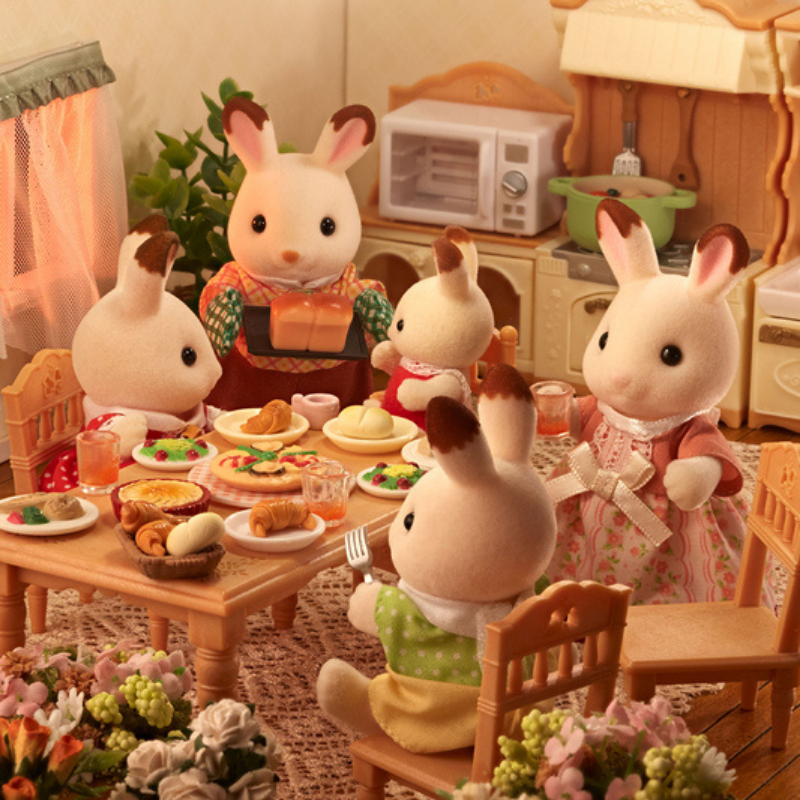 Sylvanian Families New Chocolate Rabbit Family / ซิลวาเนียน แฟมิลี่ ครอบครัวชอคโกแลตแรบบิท ชุดใหม่